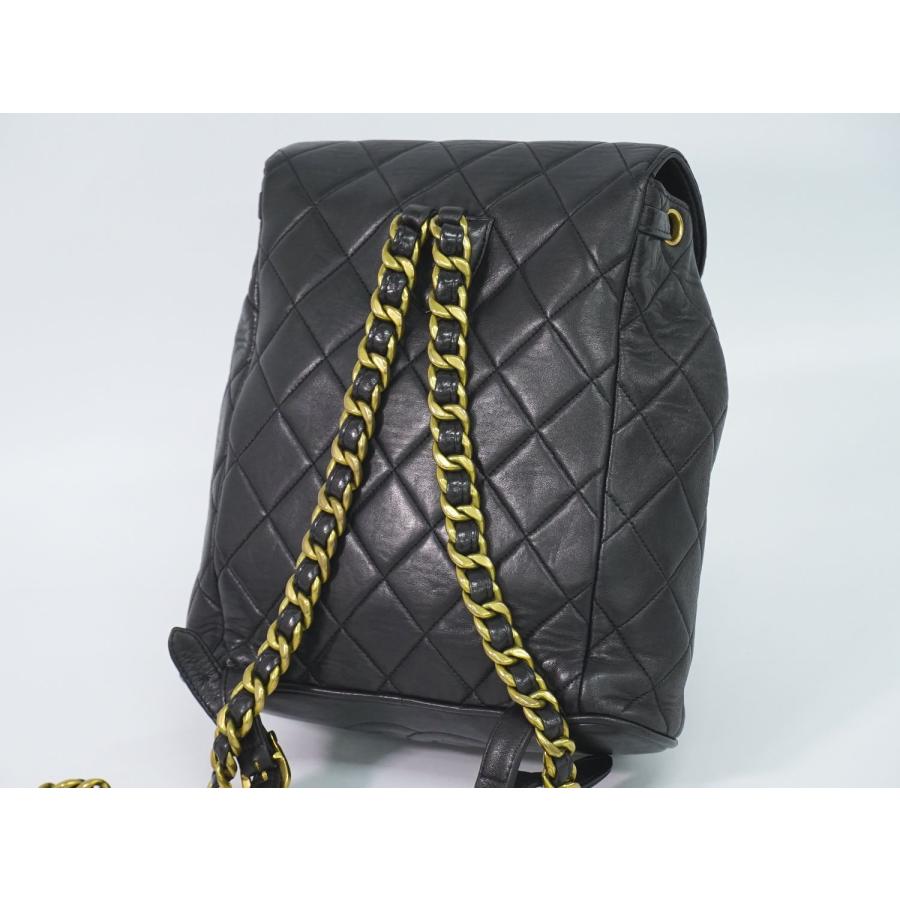 本物 シャネル CHANEL ココマーク マトラッセ チェーン リュックサック バックパック レザー ブラック｜y-shopping-hirakoba｜02