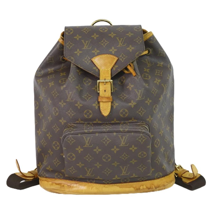 本物 ルイヴィトン LOUIS VUITTON LV モンスリ GM モノグラム リュック