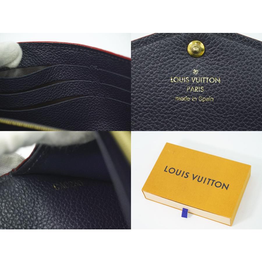 本物 ルイヴィトン LOUIS VUITTON LV ポルトフォイユサラ モノグラムアンプラント レザー 長財布 マリーヌルージュ ネイビー M62125｜y-shopping-hirakoba｜09