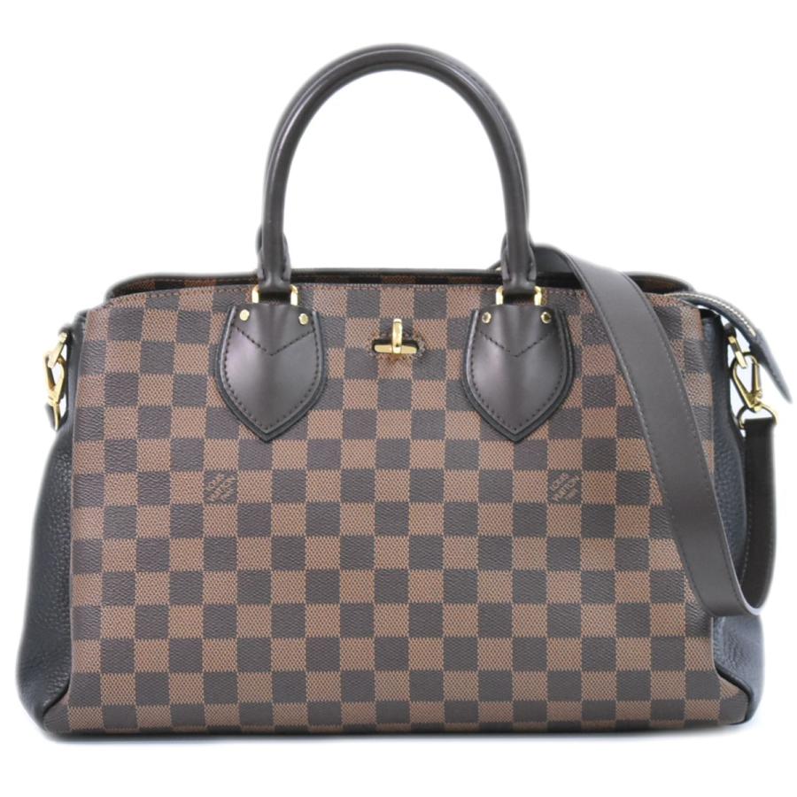 本物 ルイヴィトン LOUIS VUITTON LV ノルマンディー ダミエ エベヌ 2WAY ショルダーバッグ ハンドバッグ ブラウン N41487 ビトン バッグ 中古 LOUIS VUITTON（ルイ・ヴィトン） 本物 LOUIS VUITTON LV