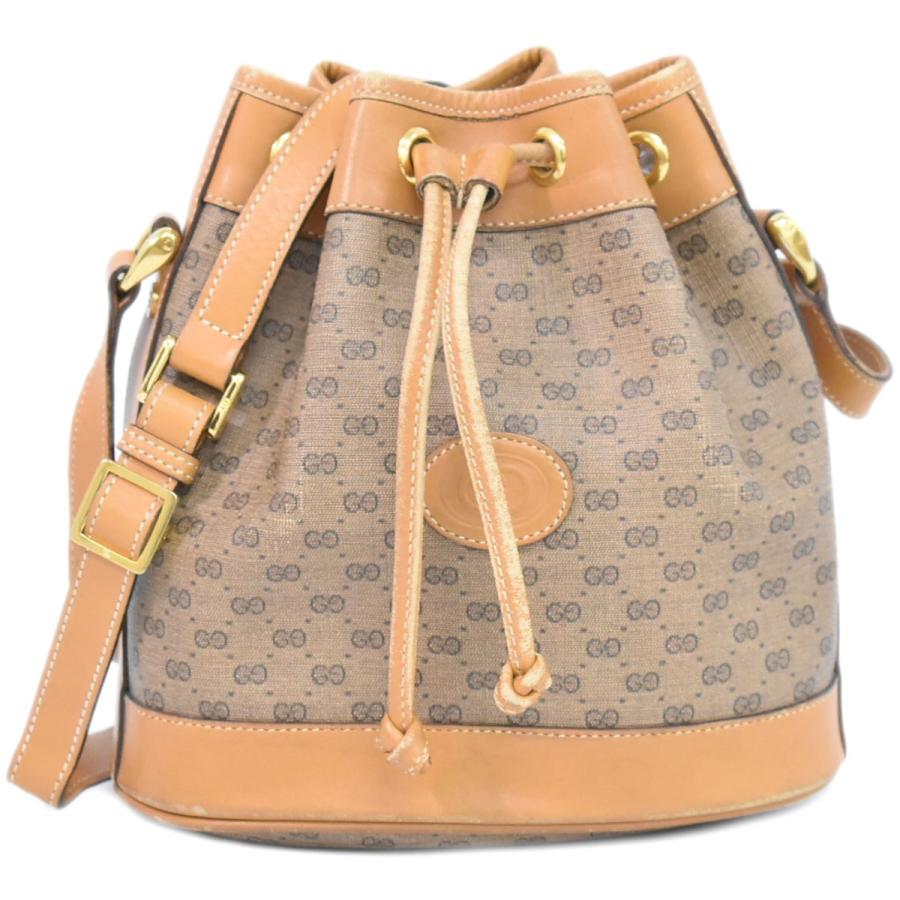 GUCCI（グッチ） 本物 オールドグッチ マイクロGG 巾着 ショルダー 