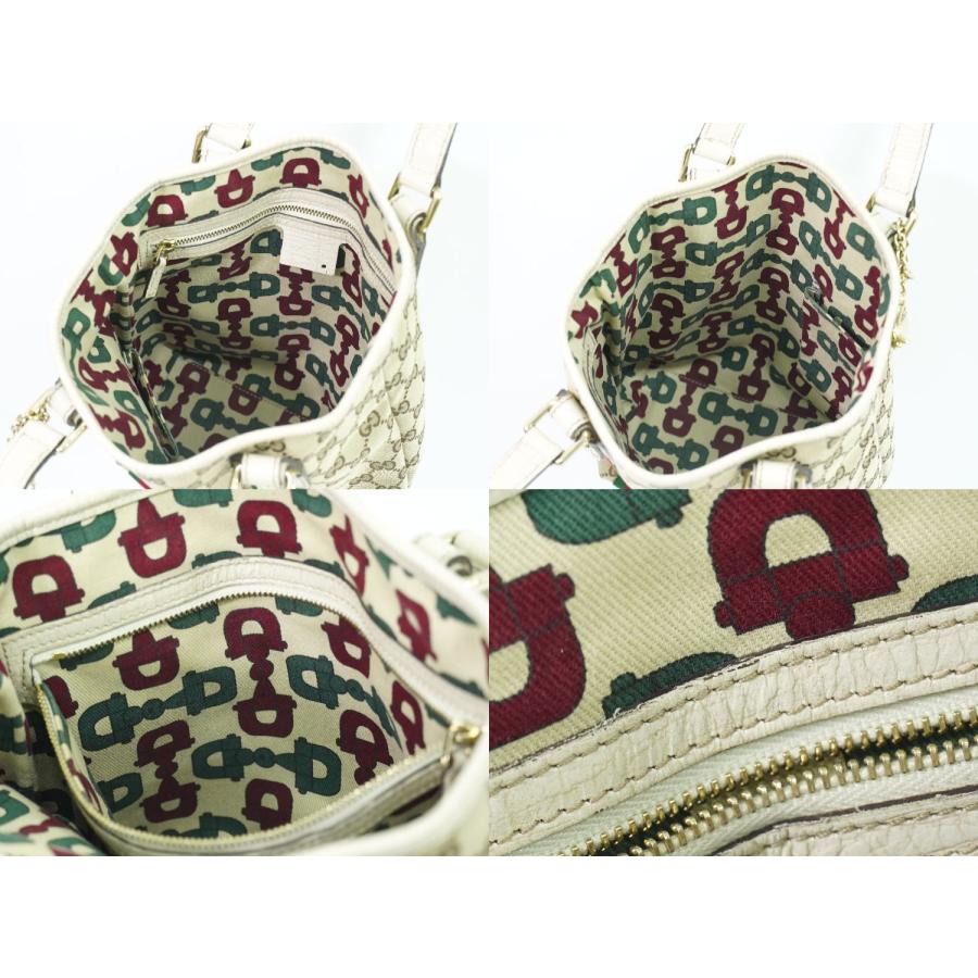 【美品】グッチ トートバッグ ハンドバッグ ベージュ キャンバス シェリーライン GUCCI 本物 グッチ シェリーライン GGキャンバス トートバッグ