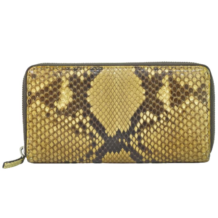 GUCCI 本物 グッチ パイソン レザー ラウンドファスナー 長財布 GUCCI 本物 グッチ パイソン レザー ラウンドファスナー 長財布