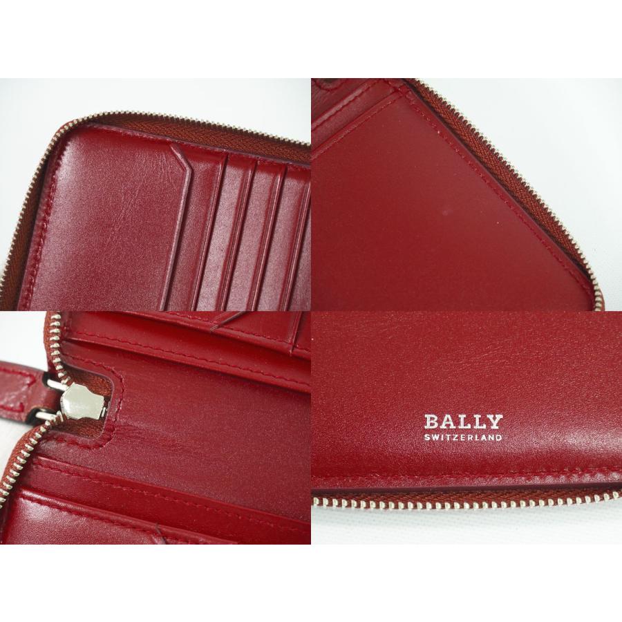 本物 バリー BALLY ラウンドファスナー 長財布 ロングウォレット レザー レッド｜y-shopping-hirakoba｜09