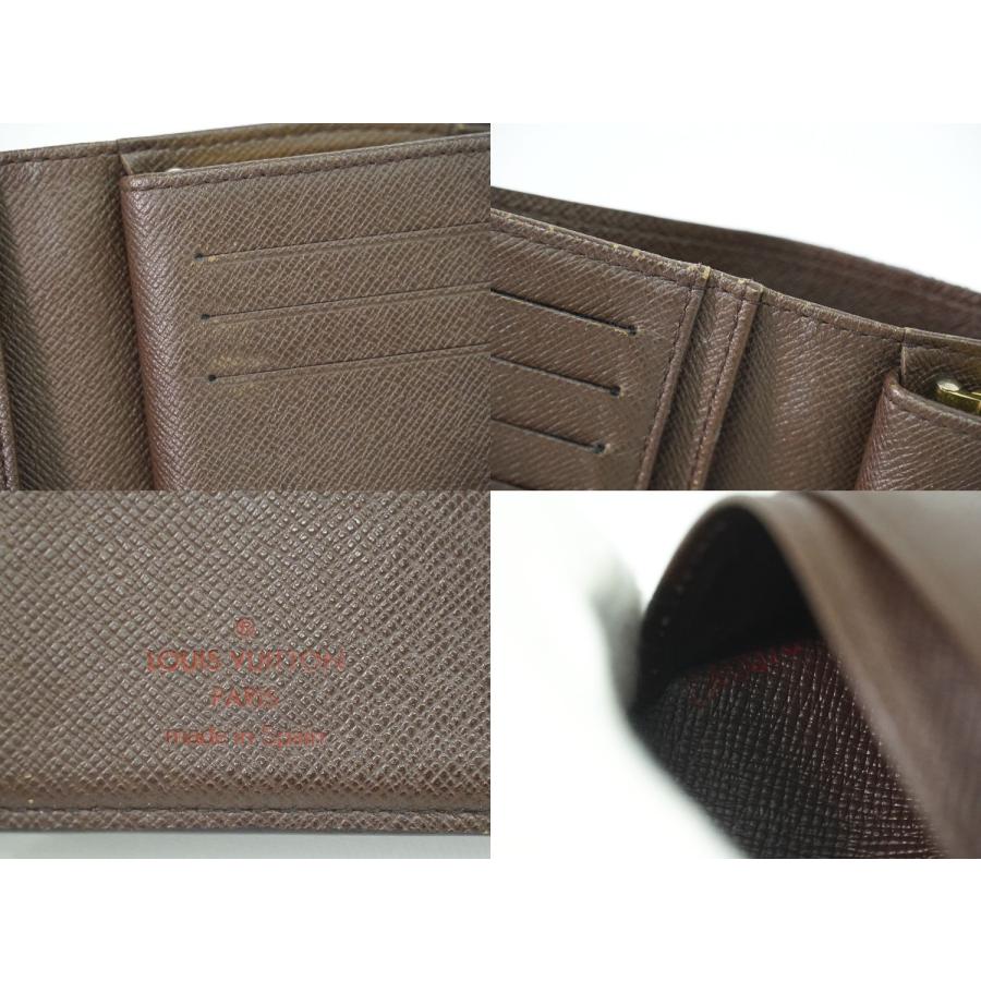 ルイヴィトン　ヴィエノワ　ダミエ　エベヌ　ブラウン　茶色　未使用品級　折り財布 LOUIS VUITTON - 本物 ルイヴィトン LOUIS VUITTON LV