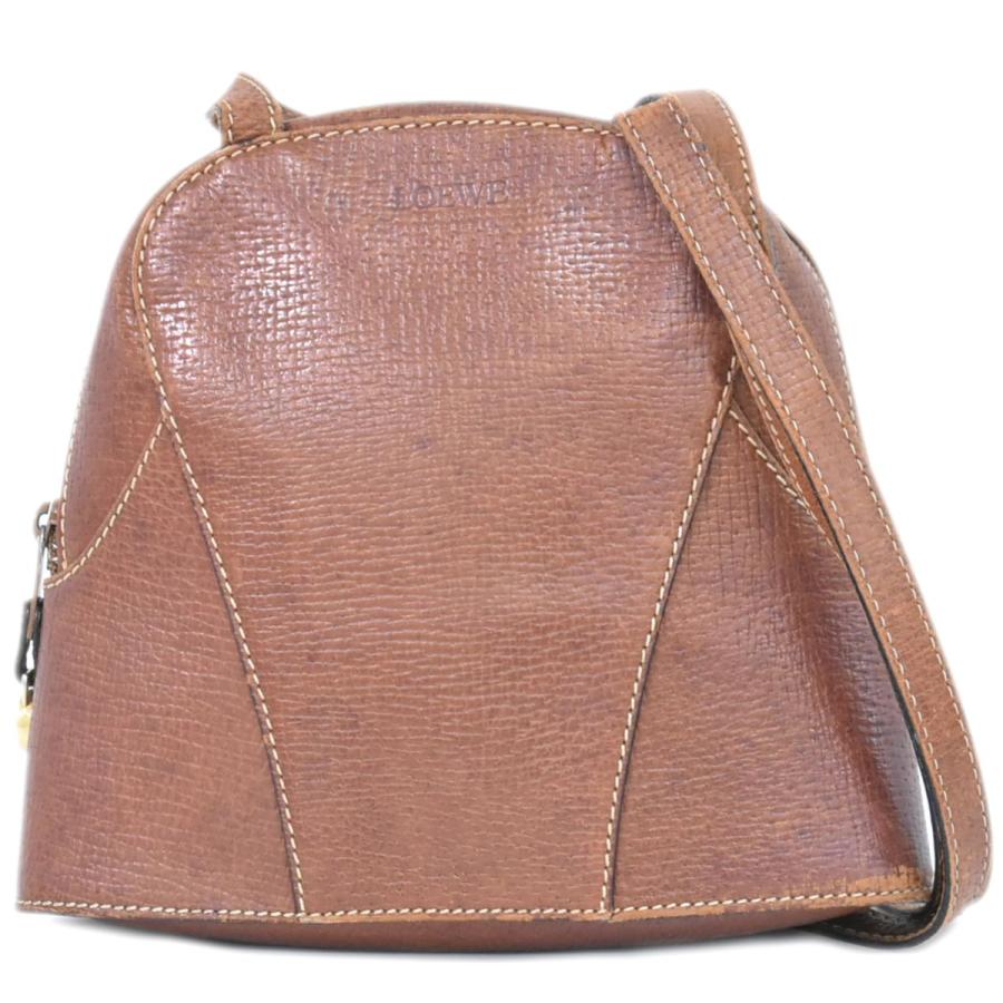 LOEWE レザーショルダーバッグ ブラウン - ショルダーバッグ LOEWE レザーショルダーバッグ ブラウン - ショルダーバッグ