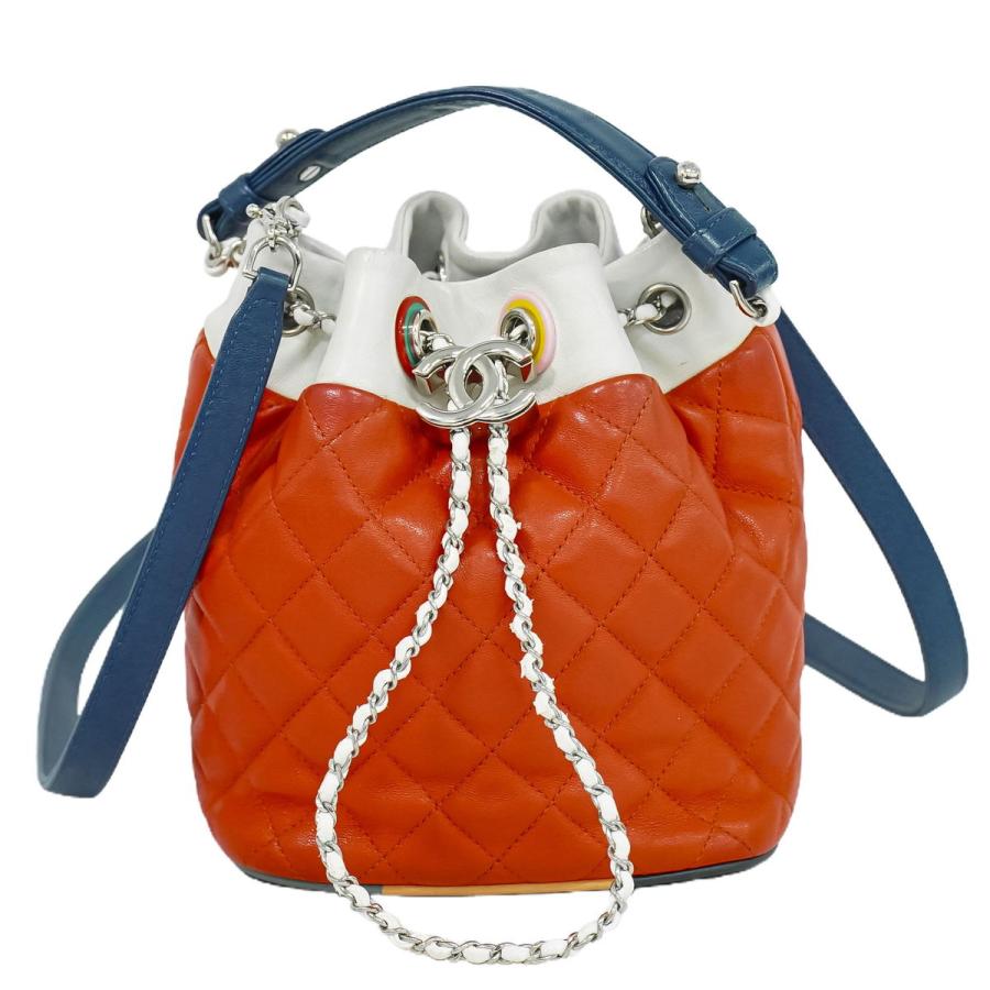 CHANEL（シャネル） 本物 マトラッセ ココマーク 2WAY 巾着 ショルダー 