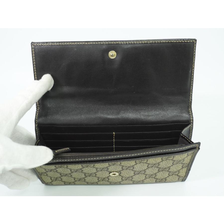GUCCI 本物 グッチ GGスプリーム 長財布 ロングウォレット
