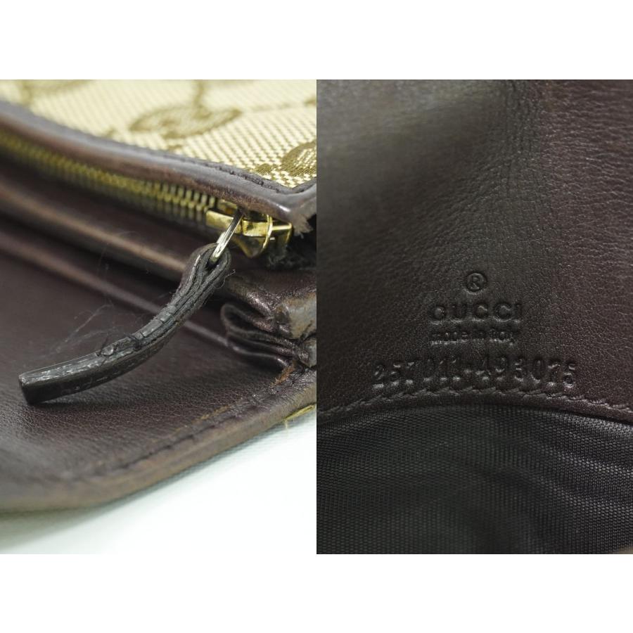 GUCCI 本物 グッチ GGキャンバス 長財布 ロングウォレット