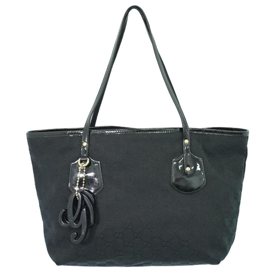 GUCCI 本物 グッチ GGキャンバス パテントレザー トートバッグ GUCCI 本物 グッチ GGキャンバス パテントレザー トートバッグ