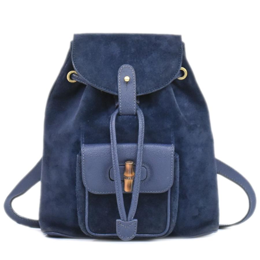 ✨美品✨GUCCI リュックサック バッグパック スエード バンブー レザー 黒 Gucci グッチ バンブー リュックサック スエード／カーフ
