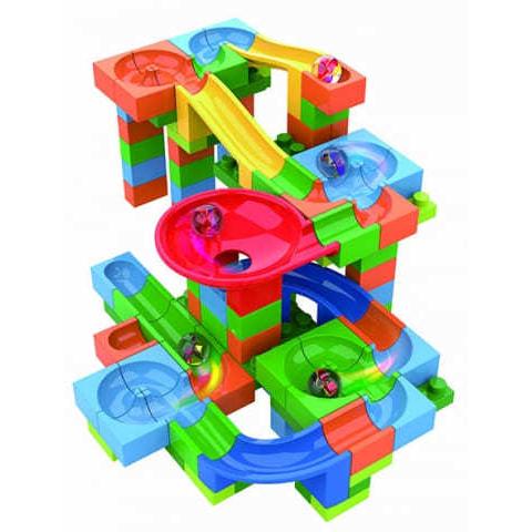 ビーだまの大冒険！コロりんブロックコースター128ピース ビー玉