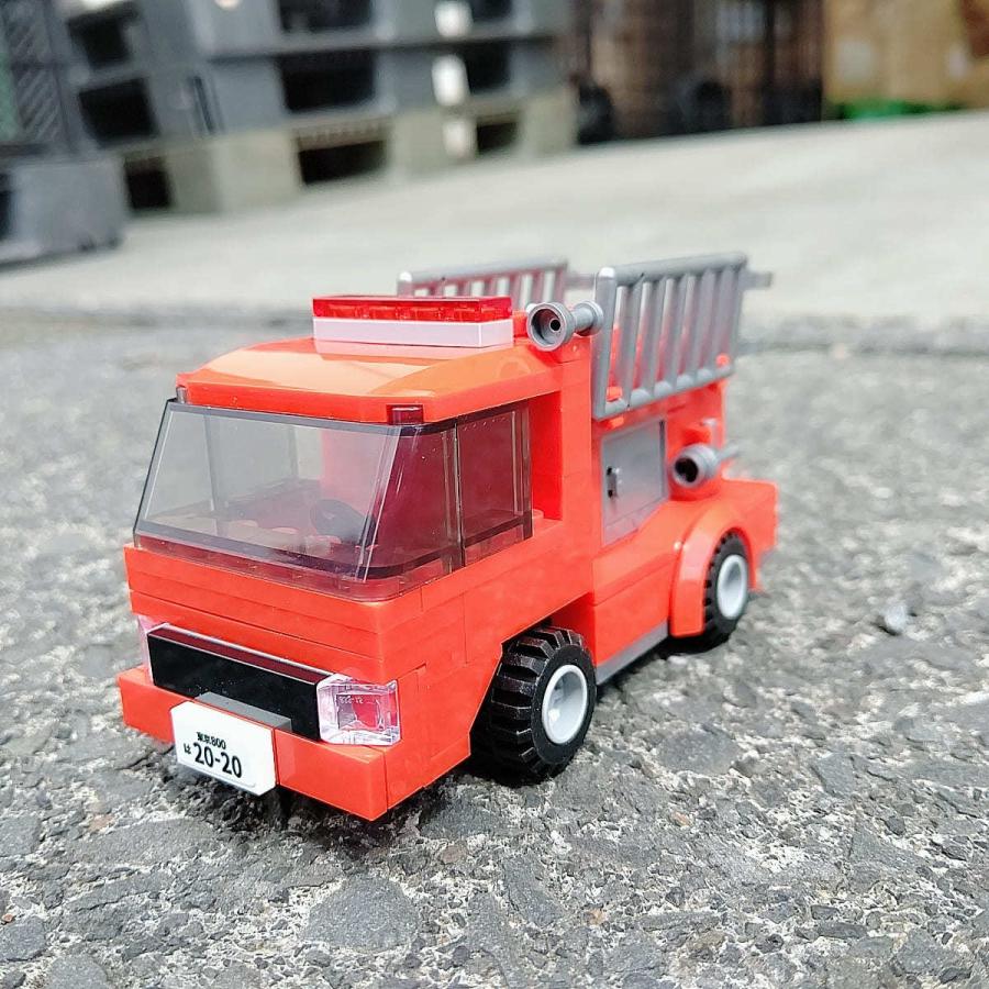 ブロックでつくる！消防車 117パーツ 知育玩具 ブロック おもちゃ 知育