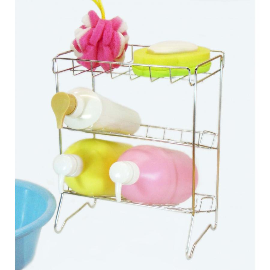 シャンプースタンド 3段 シャンプー ラック バスラック ステンレス 浴室 石鹸ラック 収納 CSTB006シムネット ヤフー店