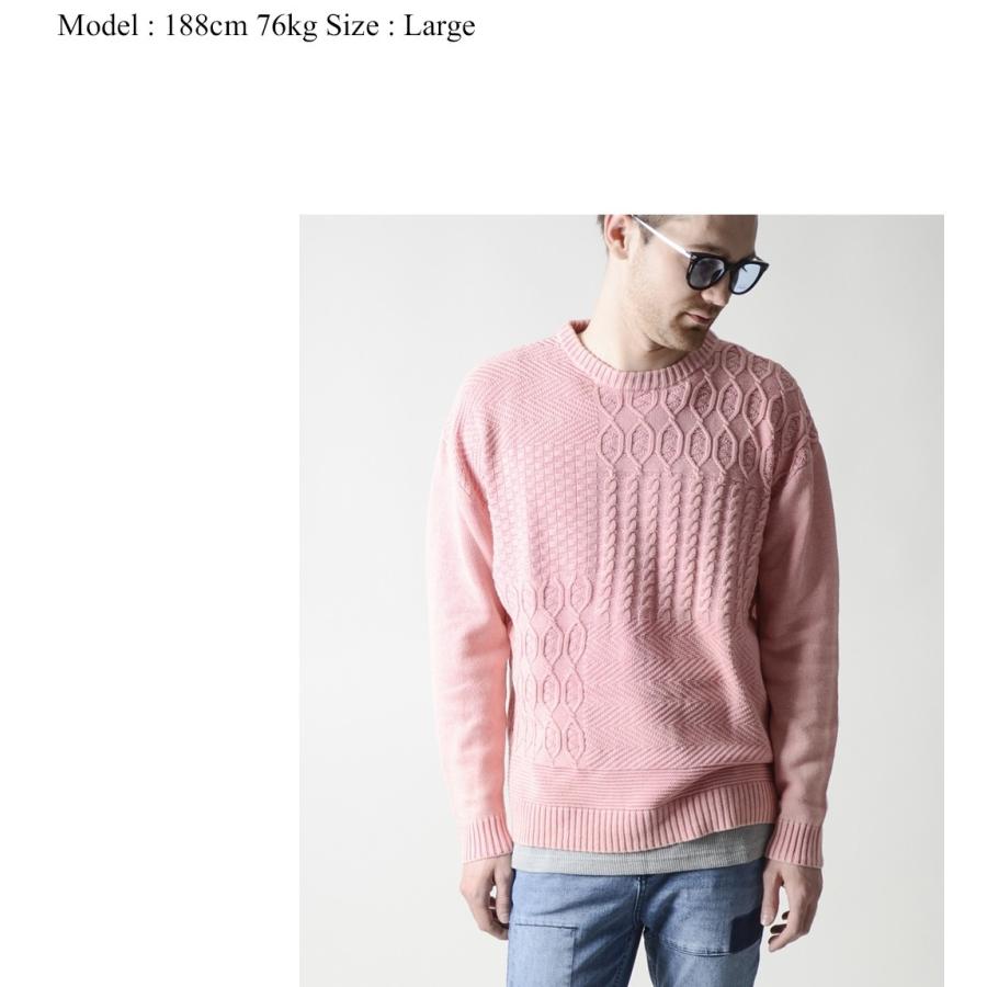 ポッキリ価格 カラーフェードbigクルーネックニット メンズ ニット 綿ニット セーター クルーネック 薄手 トップス サーフ系 ピンク 春服 2703 Slowgan 通販 Yahoo ショッピング
