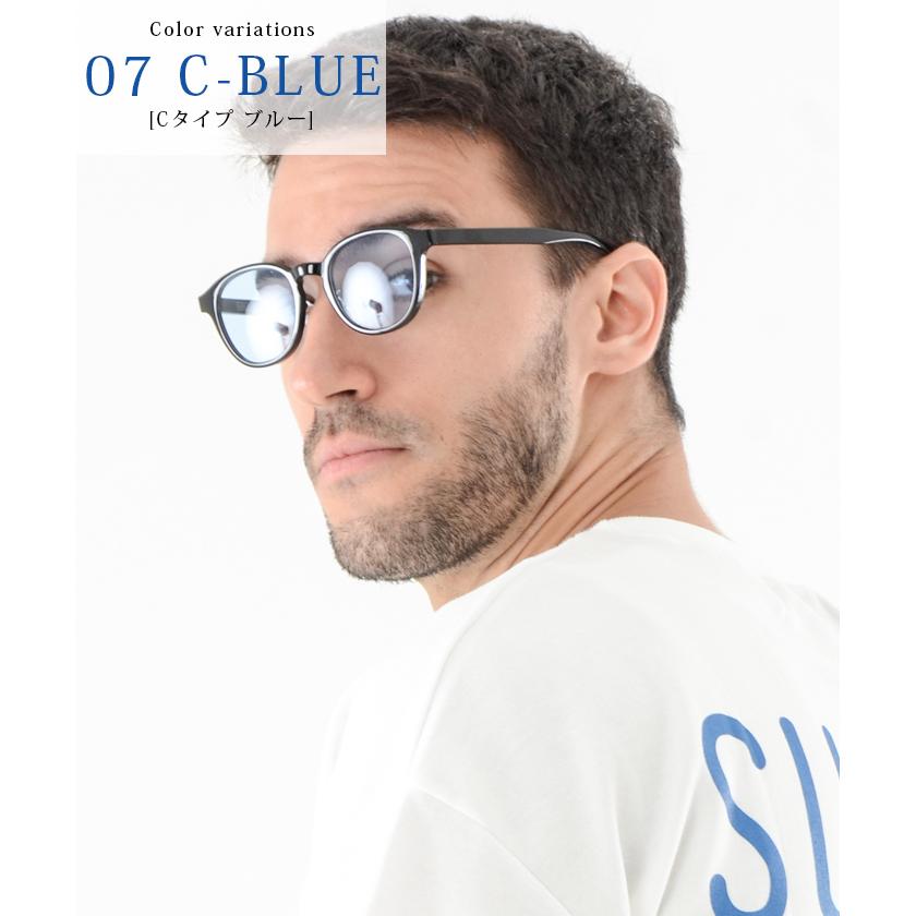 サングラス メンズ 夏 秋 カラーレンズ ブルーレンズ ボストン 丸メガネ ブルー イエロー スモーク クリア 5015 Slowgan 通販 Yahoo ショッピング