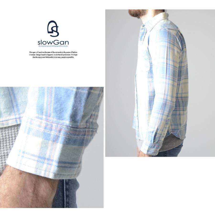 インディゴチェックシャツ メンズ ネルシャツ デニムシャツ 長袖シャツ 腰巻 サーフ系 パステルカラー ブルー イエロー 春服 30代ファッション 40代 Slowgan 通販 Yahoo ショッピング