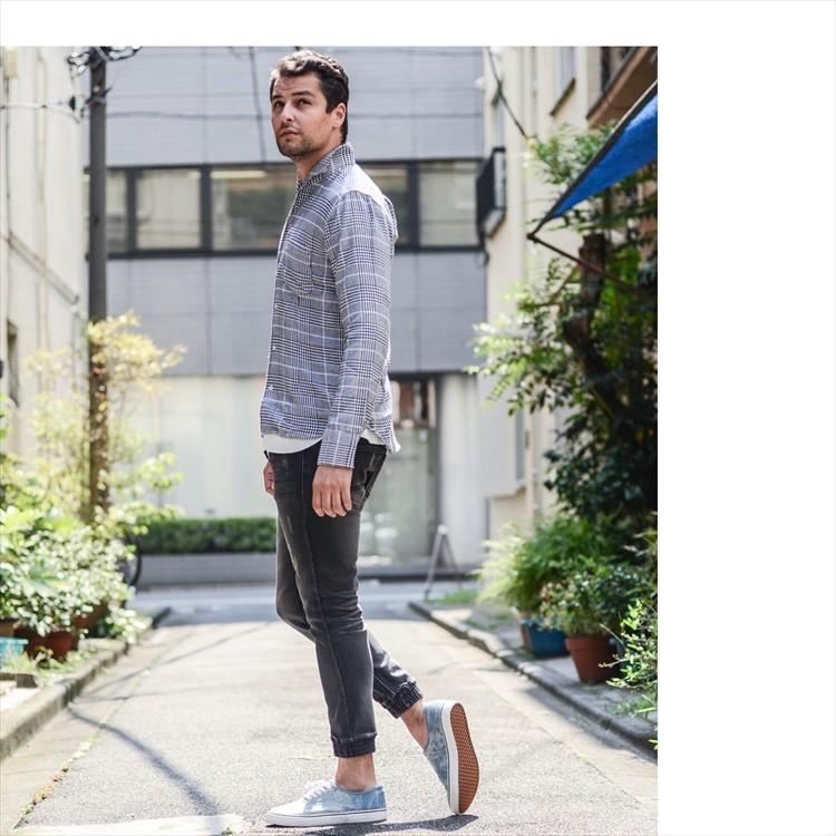 イタリアンカラーシャツ メンズ 秋 秋服 イタリアンカラー チェックシャツ カジュアルシャツ フォーマル グレンチェック 千鳥 全2色 M Xl Slowgan 通販 Yahoo ショッピング