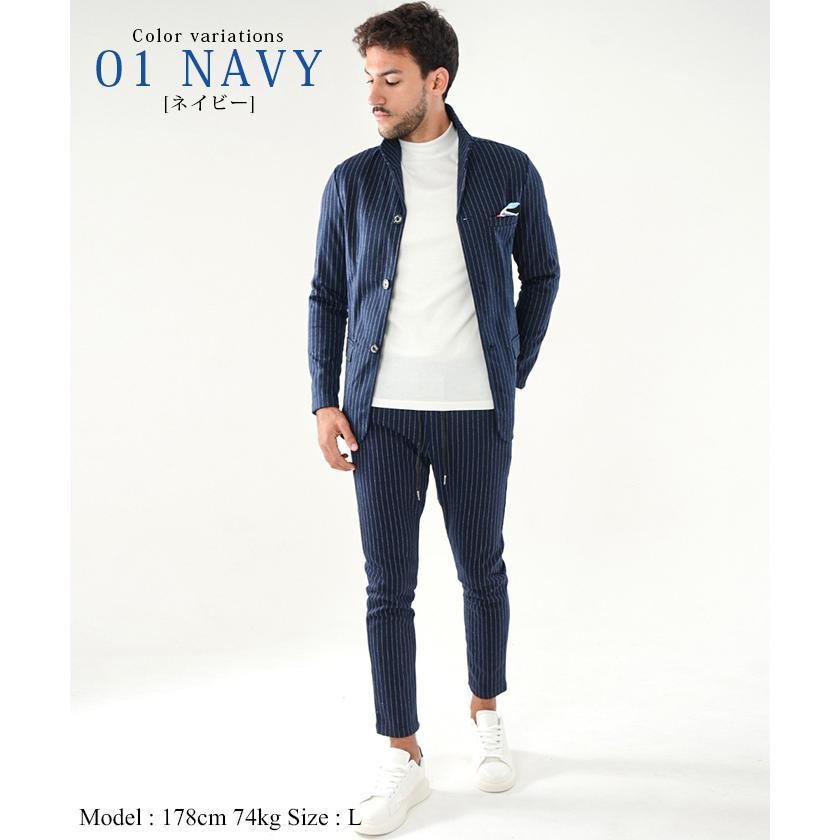 カジュアルスーツ メンズ セットアップ 秋服 秋冬 カジュアル スーツ上下 ストレッチ おしゃれ 大きいサイズ 大きいサイズ ネイビー ブラック S Xl Cajs e Slowgan 通販 Yahoo ショッピング