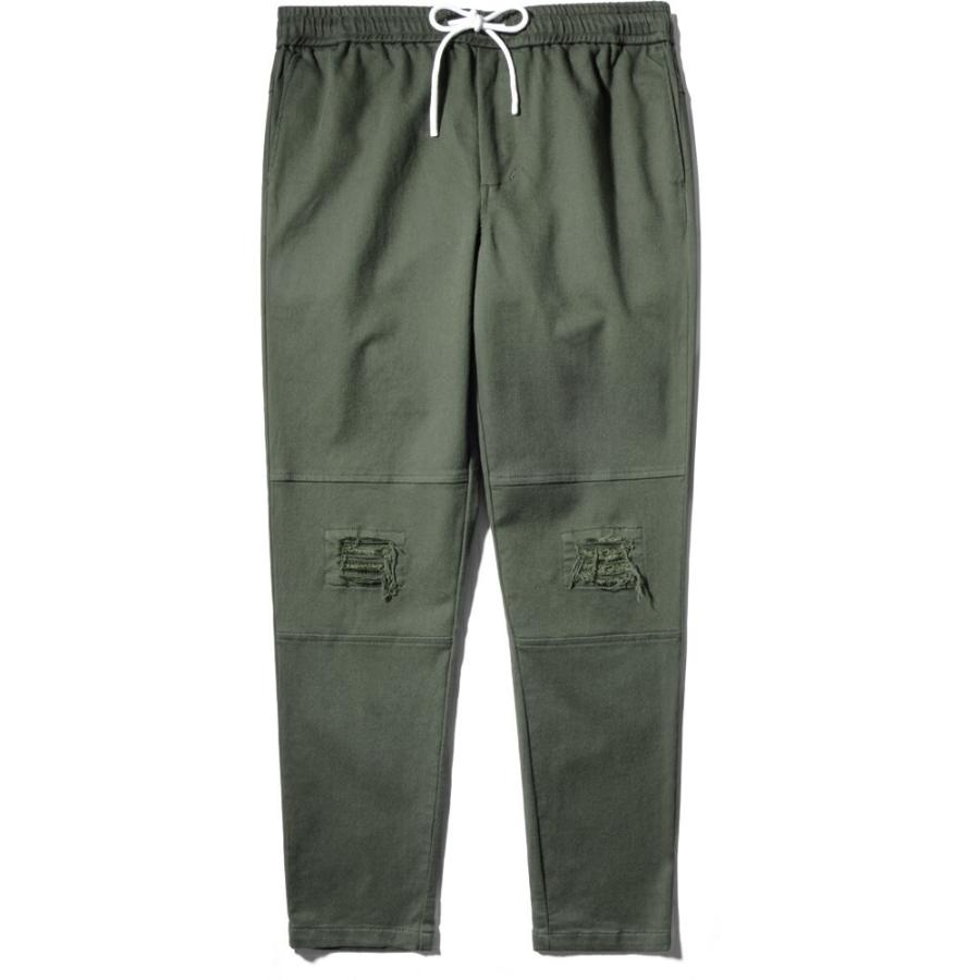 スキニー アースカラー メンズ 秋冬 秋服 ダメージ デニム ジーンズ アンクル丈 ストレッチ 大きいサイズ ブラック/カーキ M-3L ...