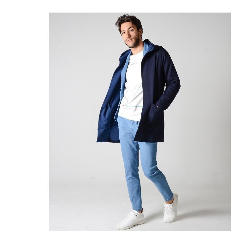 デニム セットアップ メンズ 秋服 秋冬 カジュアル スーツ上下 ストレッチデニム おしゃれ 大きいサイズ ブルー S Xl Caset b Slowgan 通販 Yahoo ショッピング