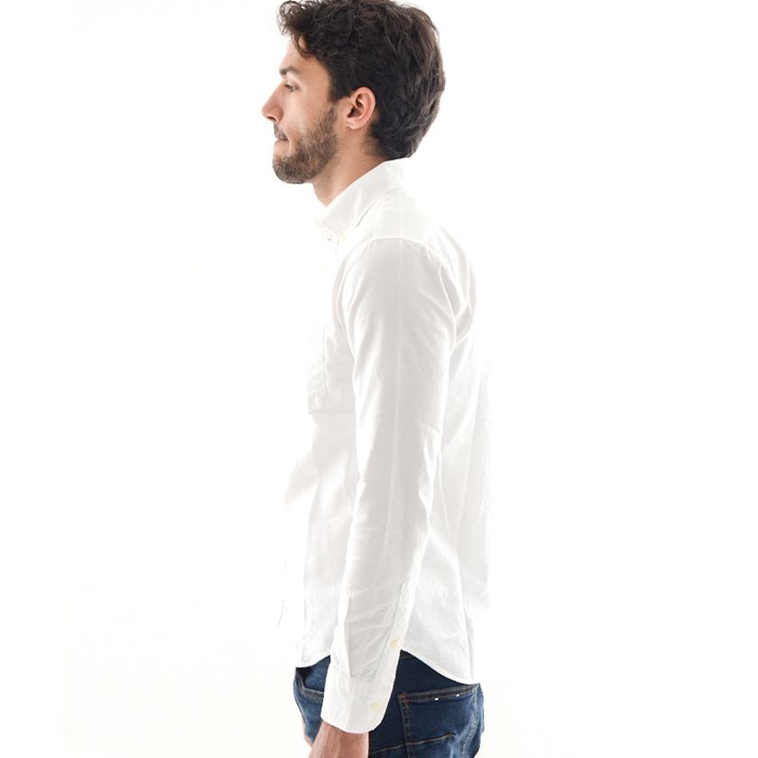 白シャツ メンズ 春 春服 日本製 国産 ボタンダウンシャツ 綿100 長袖 無地 ホワイト S Xl Cbs 122d White Slowgan 通販 Yahoo ショッピング