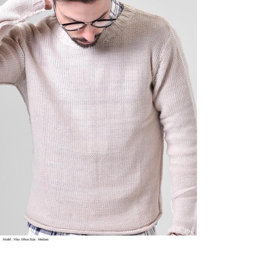 ポッキリ価格 リネンニットセーター ニット セーター メンズ ニット セーター ラウンドネック クルーネック リネン 麻 サマーニット Cbs 158 Slowgan 通販 Yahoo ショッピング