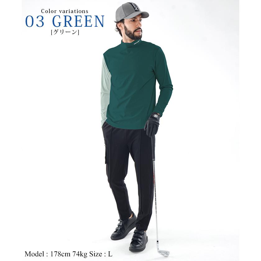 BEAMS GOLF モックネック ロングスリーブ Tシャツ 長袖 ロンT BEAMS GOLF モックネック ロングスリーブ Tシャツ 長袖 ロンT