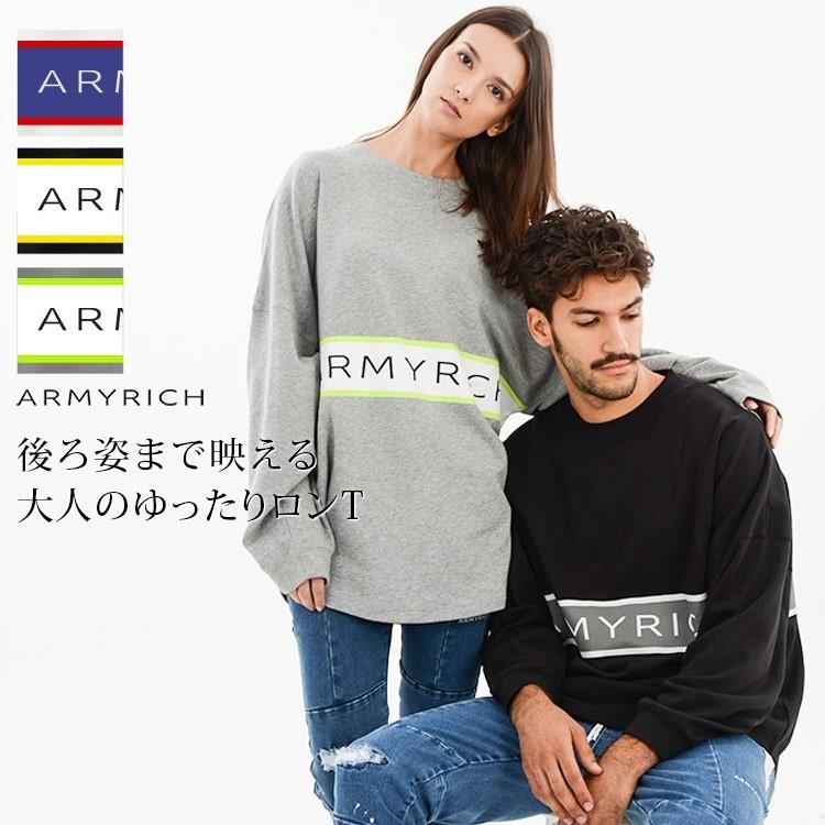 Tシャツ メンズ Armyrich アーミーリッチ ロングt スウェット 秋 秋服 長袖 スポーティー ロゴプリント ライン クルーネック オーバーサイズ 大きいサイズ 韓国 Ccs 196 Slowgan 通販 Yahoo ショッピング