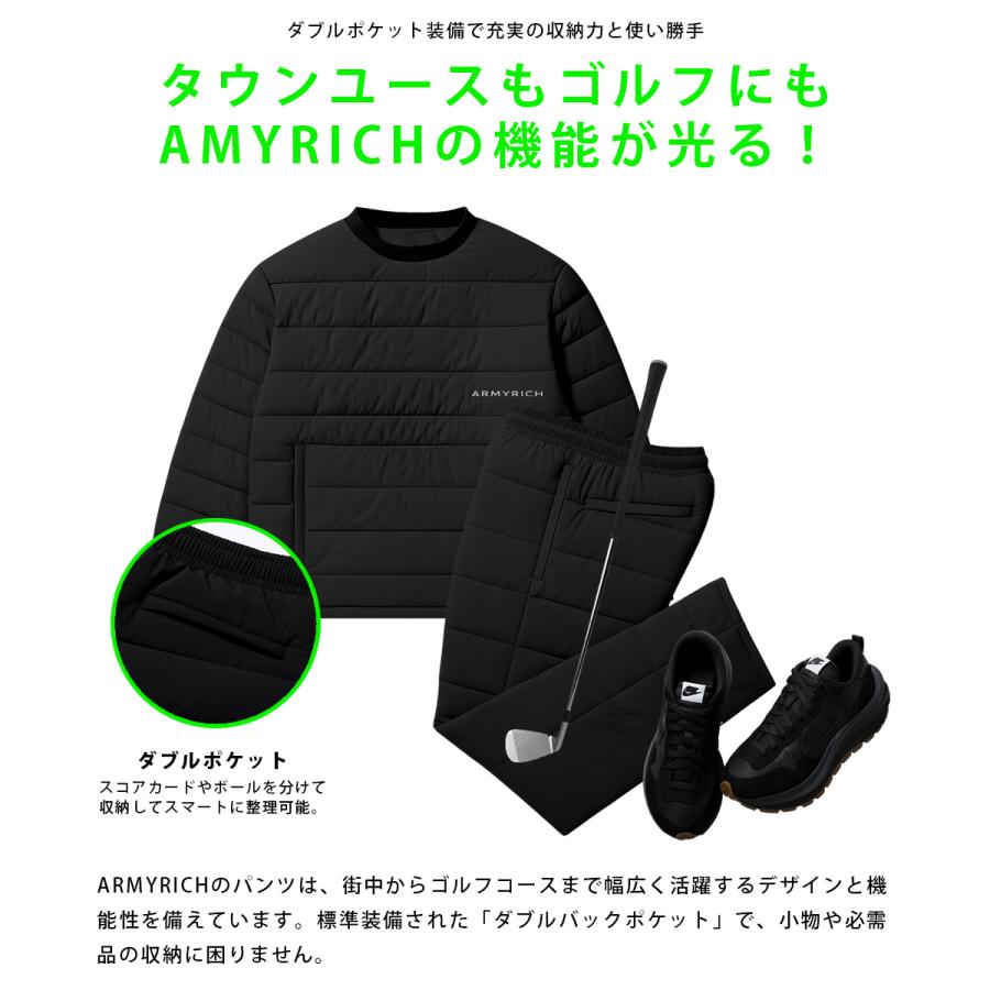ARMYRICH 中綿 プルオーバー セットアップ メンズ 秋服 冬服 秋冬 上下