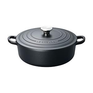 LECREUSET シグニチャー ココット・ジャポネーズ 24cm マットブラック  マットブラック 21179240000430｜y-sofmap