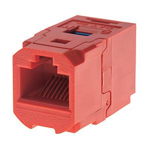 パンドウイット パンドウイット　カテゴリ6　JJアダプタ（RJ45中継用ジャック）　赤 | 