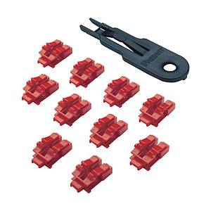 パンドウイット パンドウイット　LCデュプレックスアダプタ用セキュリティキャップ　赤　PSL-LCAB | 