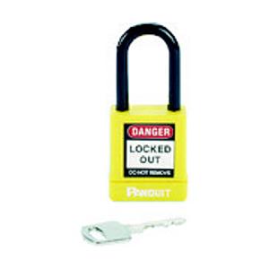 パンドウイット ロックアウト用非電導性パドロック 黄 PSL8YL | 