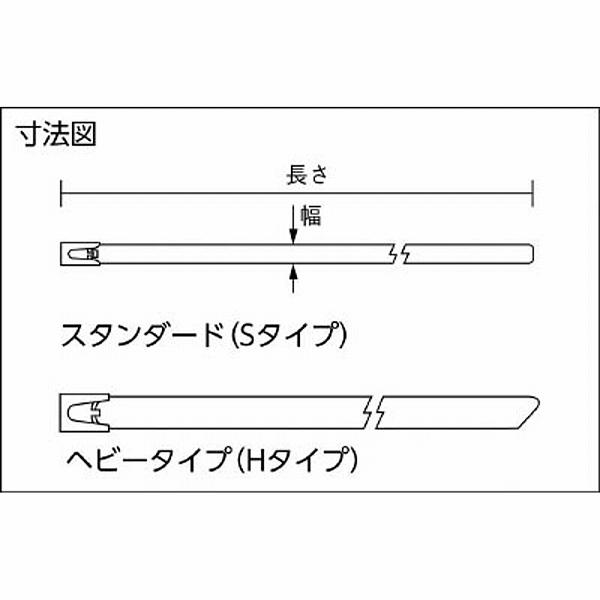 パンドウイット MLTタイプ　ステンレススチールバンド　SUS304　MLT4SHLP （1袋50本） |  | 02