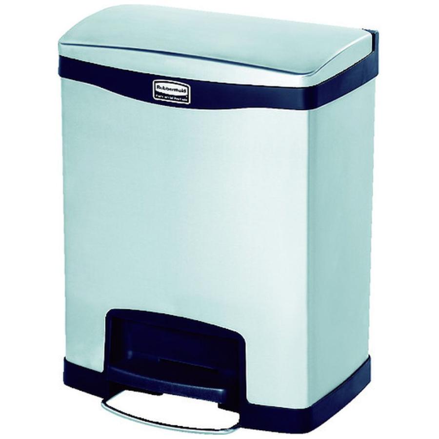 ニューウェルラバーメイド社 スリムジム ステップオンコンテナ フロントステップ ステンレス  ブラック 1901985 ［ペダル式］ | 