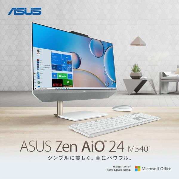 ASUS(エイスース) M5401WYAK-WA032WS デスクトップパソコン ZenAiO 24 ホワイト ［23.8型 /AMD Ryzen5 /メモリ：16GB /SSD：512GB /2022年11月モデル］