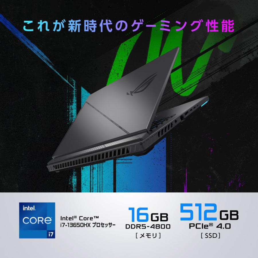 G814JV-I7R4060 ゲーミングノートパソコン ROG Strix G18 エクリプスグレー ［RTX 4060/Windows11 Home/intel Core i7/メモリ：16GB/SSD：512GB/日本語版キー… | ASUS | 04