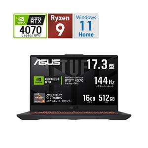 ASUS(エイスース) ゲーミングノートパソコン TUF Gaming A17 メカグレー FA707XI-R9R4070[RTX4070] | ASUS