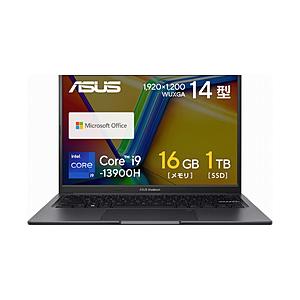 ノートパソコン Vivobook 14X インディーブラック K3405VA-LY113WS ［14.0型 /Windows11 Home /intel Core i9 /メモリ：16GB /SSD：1TB /Office Home and Bus… | ASUS