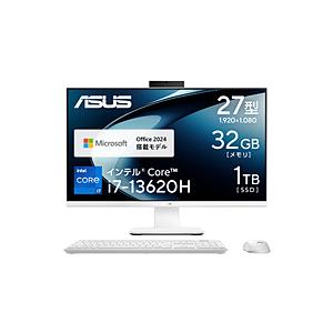 V470VAK-WPE013WS デスクトップパソコン V400 AiO (V470VAK) ホワイト ［27型 /Windows11 Home /intel Core i7 /メモリ：32GB /SSD：1TB /Office HomeandBusi… | ASUS