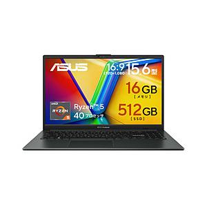 ノートパソコン Vivobook Go 15 ミックスブラック E1504FA-R5165BW6 ［15.6型 /Windows11 Home /AMD Ryzen 5 /メモリ：16GB /SSD：512GB /日本語版キーボード］ | ASUS