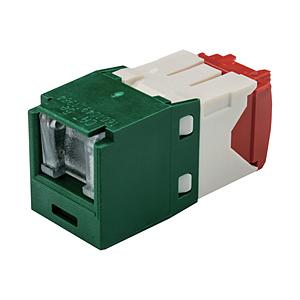 パンドウイット パンドウイット　カテゴリ５Ｅ　シャッター付モジュラージャック　緑   CJH5E88TGGR | 
