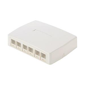 パンドウイット パンドウイット　ＣＡＴ６Ａスプリングシャッター付きローゼットキット　６個口　白　ＪＯＱ６Ｈ６Ａ００ JOQ6H6A00｜y-sofmap