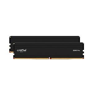 Crucial 増設メモリ Proシリーズ(5600MT/s CL46) ブラック CP2K32G56C46U5 ［DIMM DDR5 /32GB /2枚］ [振込不可][代引不可] | 