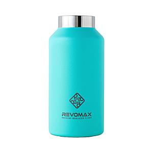 炭酸対応真空断熱ボトル REVOMAX WITHOUT CAP 12oz［355ml/ワンタッチ］【水筒本体のみ・キャップ別売】 REVOMAX ターコイズブルー DWF-12242B-JP-CL ［炭酸… | 