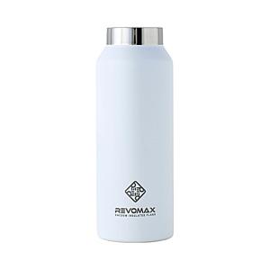 炭酸対応真空断熱ボトル REVOMAX WITHOUT CAP 12ozスリム［355ml/ワンタッチ］【水筒本体のみ・キャップ別売】 REVOMAX マットホワイト DWF-12115S-JP-CL ［… | 
