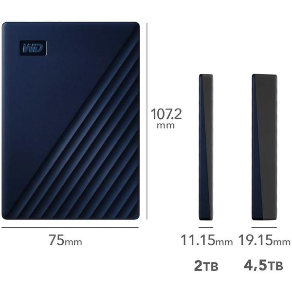 Western Digital WDBA2F0050BBL-JESE ［ポータブル型 /5TB］ 外付けHDD USB-C＋USB-A接続 My Passport for Mac | Western Digital | 04