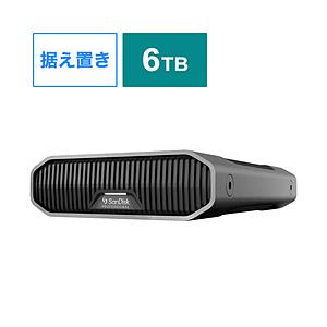 SANDISKPROFESSIONAL SDPHF1A-006T-SBAAD 外付けHDD USB-C接続 G-DRIVE 2022(Mac対応)  ［6TB /据え置き型］ | 
