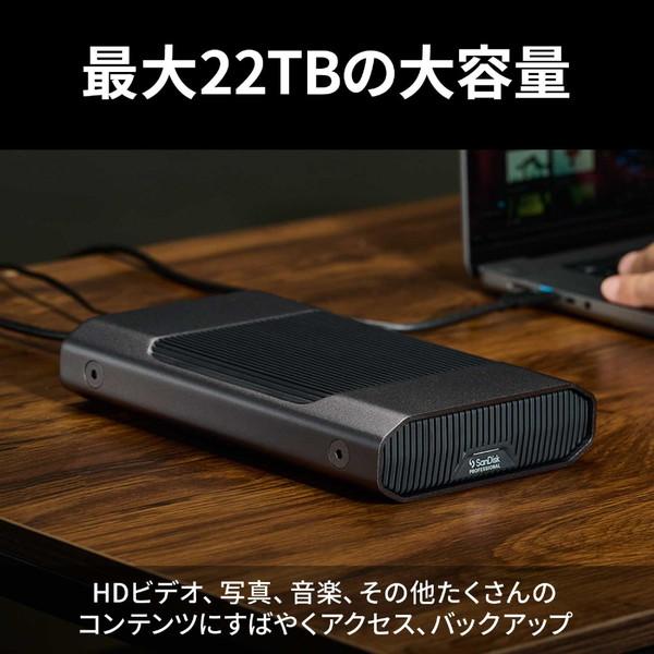 SANDISKPROFESSIONAL SDPHF1A-018T-SBAAD 外付けHDD USB-C接続 G-DRIVE 